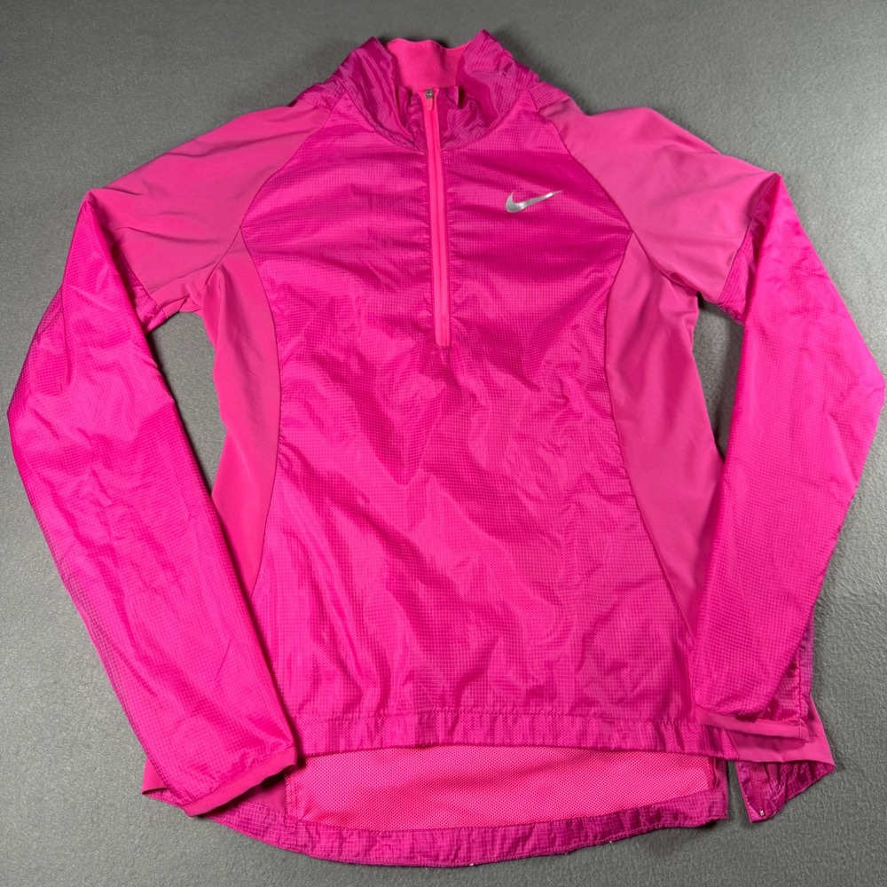 Nike Golf Womens Hyperadapt Wind 1/2 Zip Jacket Pink Fuchsia Size S Lightweight